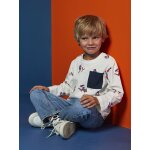 Tee - shirt manches longues happy la imprim� gar�on blanc imprim�