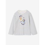 Tee - shirt mixte bluey � manches longues ray� bleu