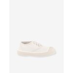 Tennis � lacets coton enfant blanc