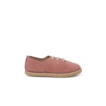 Tennis avec lacets en suède et jute pour enfant vieux rose Tennis avec lacets en suède et jute pour enfant vieux rose