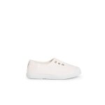 Tennis en toile avec bout caoutchouc sans lacets blanc Tennis en toile avec bout caoutchouc sans lacets blanc