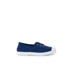 Tennis en toile avec bout caoutchouc sans lacets bleu navy