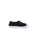 Tennis en toile avec bout caoutchouc sans lacets noir Tennis en toile avec bout caoutchouc sans lacets noir