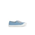 Tennis en toile avec lacets bleu Tennis en toile avec lacets bleu
