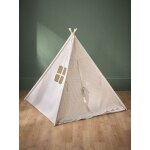 Tente enfant charly en gaze de coton carreaux bleu