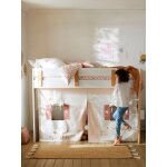 Tente de lit cottage pour lit mezzanine mi hauteur ligne everest blanc imprim