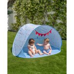 Tente de plage enfant pliante polyester bleu