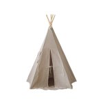 Tente tipi lin naturel en coton beige
