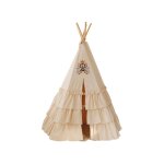 Tente tipi avec tapis honey en coton beige