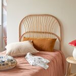 Tte de lit enfant en tiges de rotin 90 colette naturel
