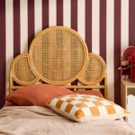 T�te de lit exotique rotin naturel chambre enfant 90 x 100 cm - lior rotin naturel