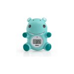 Thermom�tre de bain et d'int�rieur hippopotame bleu, blanc