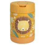 Thermos repas bb en inox animaux orange