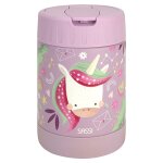 Thermos repas bébé en inox animaux rose Thermos repas bébé en inox animaux rose