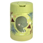 Thermos repas bb en inox animaux vert