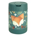 Thermos repas b�b� en inox animaux vert paon