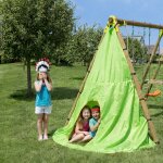Tipi pour portique balan�oire 2, 3 m - 2, 5 m pour enfants vert