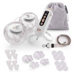 Tire - lait �lectrique double kinderkraft gentleflow avec m�moire des r�glages, batterie usb - c et 3 ...