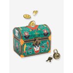 Tirelire bois pirate - vert imprim�