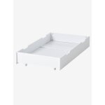 Tiroir de lit b�b� � roulettes milo blanc