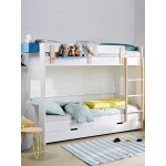 Tiroir de lit enfant  roulettes come blanc