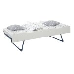 Tiroir lit gigogne fa�ade pin massif achille blanc