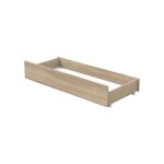 Tiroir roulettes lit volutif en agglomr - nova marron