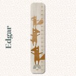 Toise en bois edgar le renard multicolore