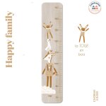 Toise en bois graou la biche multicolore