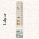 Toise en bois lapins dansant multicolore