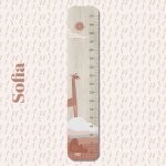 Toise en bois paysage girafe sofia multicolore