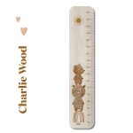 Toise en bois petit ours multicolore
