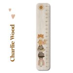 Toise en bois raton & renard multicolore