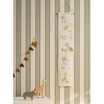 Toise enfant en coton motif animaux beige
