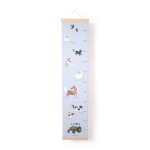 Toise murale en bois animaux de la for�t bleu