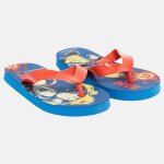 Tongs enfant motif anim� sam le pompier rouge