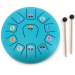 Tongue drum en m�tal 11 notes bleu