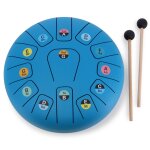 Tongue drum en m�tal 13 notes bleu