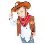 Top et accessoires cowboy marron
