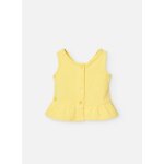 Top boutonn avec volant jaune
