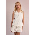 Top col dentelle offwhite