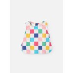 Top en coton avec imprim carreaux multicolore