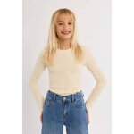 Top manches longues � fronces cream