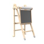 Tour d'apprentissage pliable avec tableau montessori bois fsc® marron - blanc Tour d'apprentissage pliable avec tableau montessori bois fsc® marron - blanc