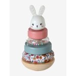 Tour � empiler lapin en bois fsc� r�tro flower