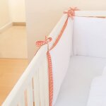 Tour de lit en coton bio blanc