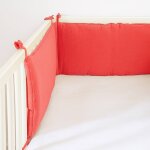Tour de lit en coton bio fraise Tour de lit en coton bio fraise