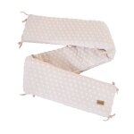 Tour de lit en coton bio frosty almond beige amande