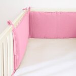 Tour de lit en coton bio rose