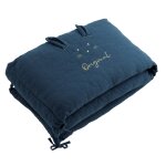 Tour de lit en coton - original bleu nuit